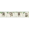 Lastenhuoneen boordi Kids Walls 45853, vinyylipinta, 0.18x5m, viidakko, ruskea