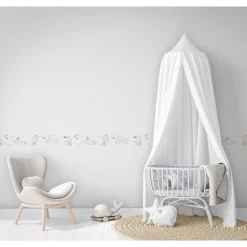 Lastenhuoneen boordi Kids Walls 45861, vinyylipinta, 0.18x5m, vaaleanpunainen