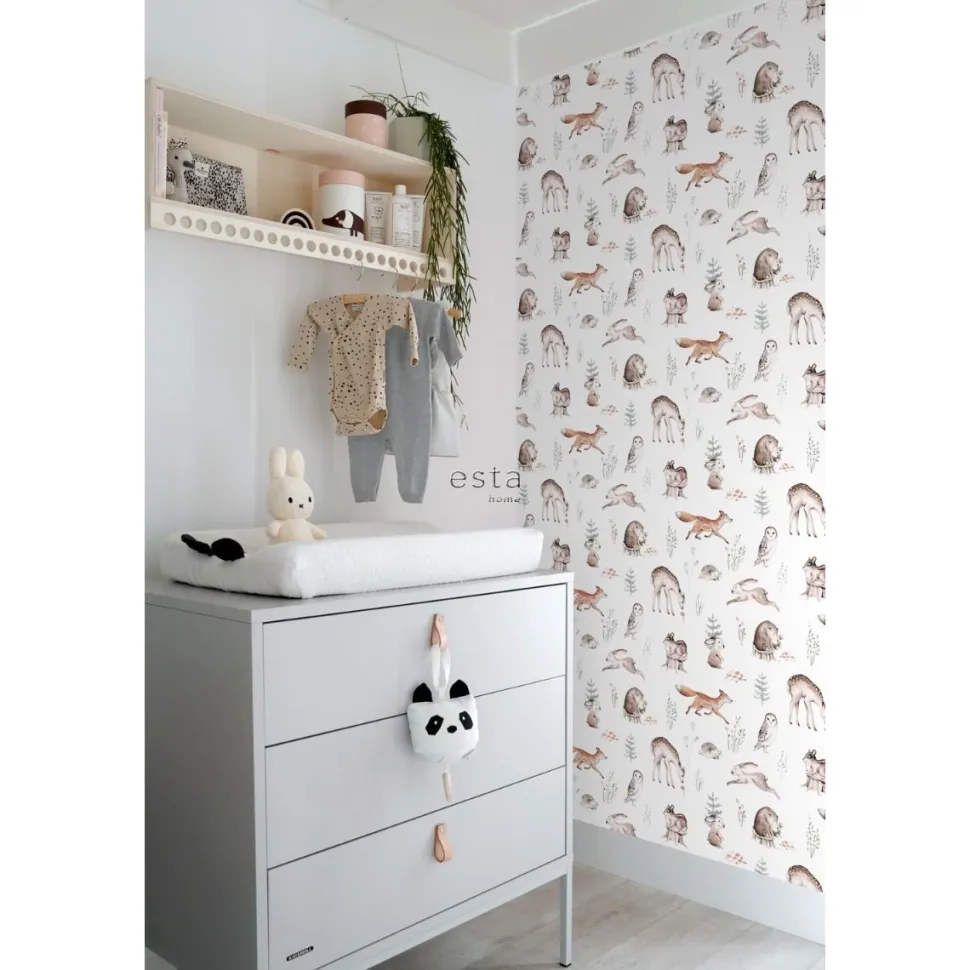 Lastenhuoneen tapetti Esta To The Moon And Back 139399, non-woven, valkoinen