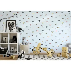 Lastenhuoneen tapetti Kids Walls 45817, vinyylipinta, sininen
