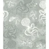 Lastenhuoneen tapetti Littlephant Aquatic, non-woven, eläin, vaaleanturkoosi