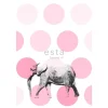 Lastenhuoneen tapetti PhotowallXL Elephant 158708 1860x2790 mm vaaleanpunainen