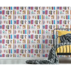 Lastenhuoneen tapetti Sandudd Disney Bookshelf 106455, Disney, monivärinen