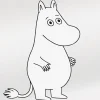 Lastenhuoneen tapetti Sandudd Moomin 5181-4, 0,53x11,2m, helmiäinen/valkoinen, non-woven