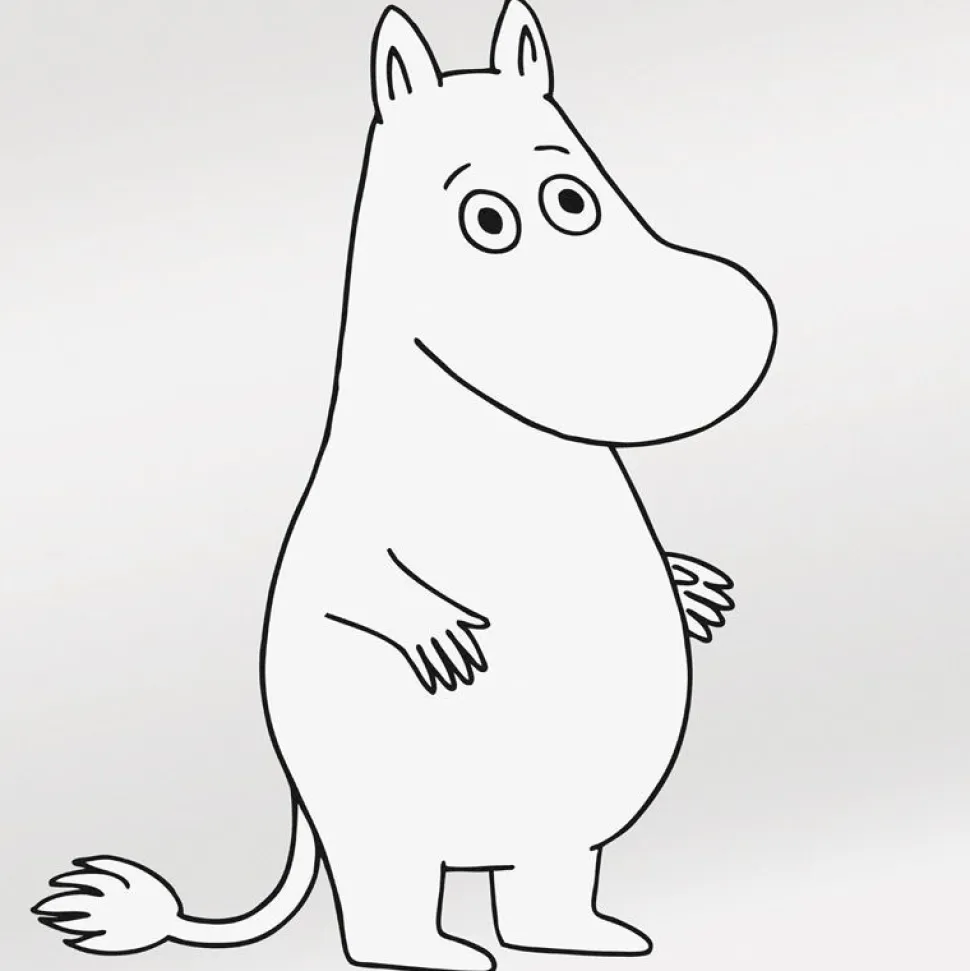 Lastenhuoneen tapetti Sandudd Moomin 5181-4, 0,53x11,2m, helmiäinen/valkoinen, non-woven