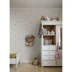 Lastenhuoneen tapetti Sandberg Gillis vaaleanpunainen, mittatilaus, non-woven