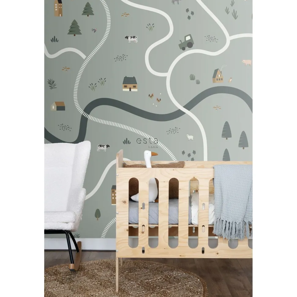 Lastenhuoneen tapetti Esta Forest Friends 159056, jatkettava, 2m x 2.79m
