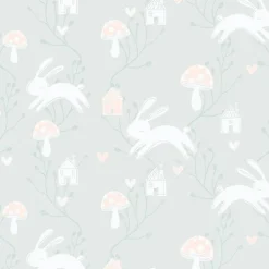 Lastenhuoneen tapetti Fiona Living@HOME 621244, non-woven, turquoise, turkoosi