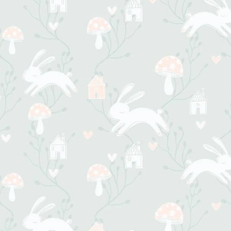Lastenhuoneen tapetti Fiona Living@HOME 621244, non-woven, turquoise, turkoosi