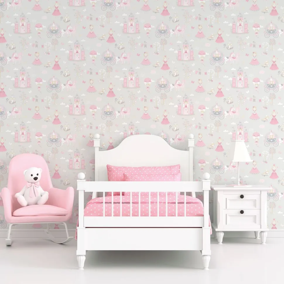 Lastenhuoneen tapetti Galerie Tiny Tots 2 G78372, perhonen, kissa, monivärinen