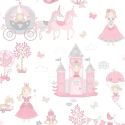 Lastenhuoneen tapetti Galerie Tiny Tots 2 G78372, perhonen, kissa, monivärinen