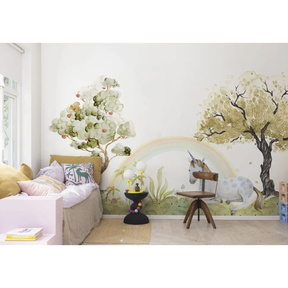 Lastenhuoneen tapetti Rebel Walls Unicorn Dream Rainbow, mittatilaus