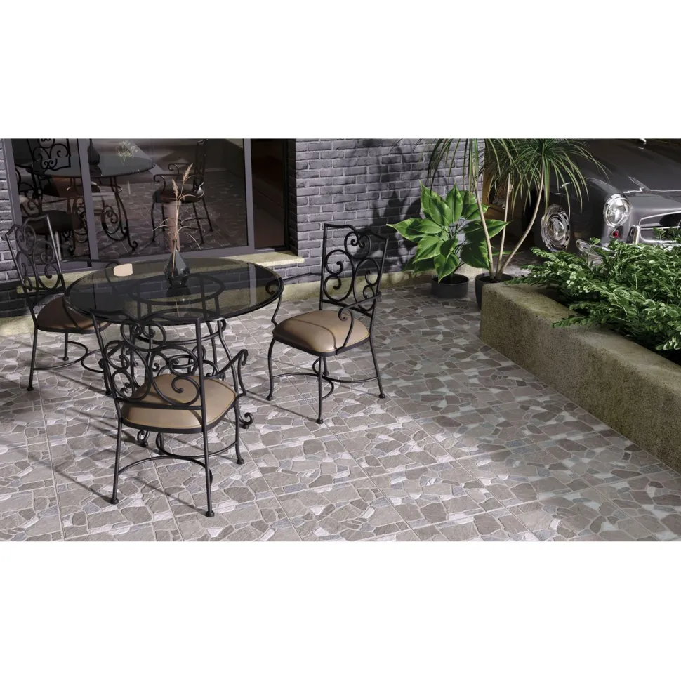 Lattialaatta GoldenTile Cortile 40x40 cm harmaa