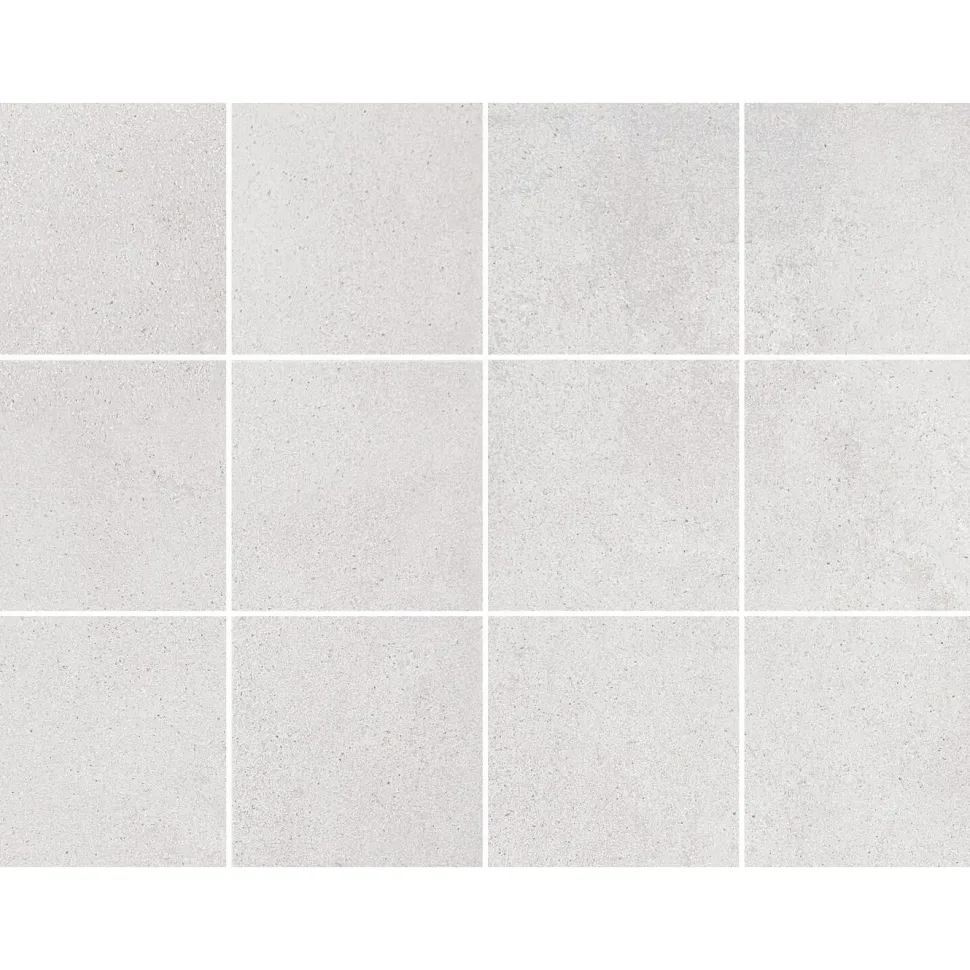 Lattialaatta Pukkila Concreto, 10x10cm, matta, lasitettu, liimatäpläarkki
