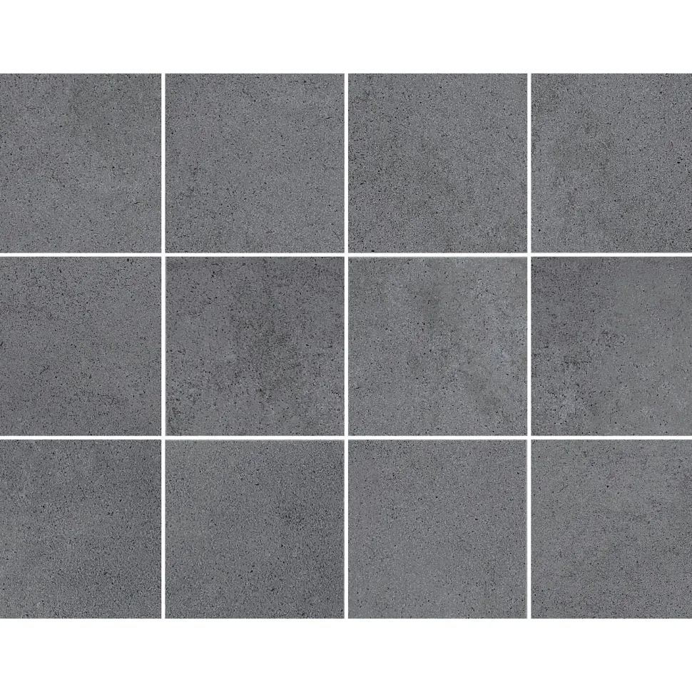 Lattialaatta Pukkila Concreto, 10x10cm, matta, lasitettu, liimatäpläarkki