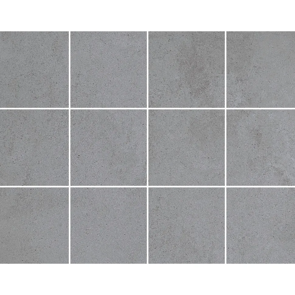 Lattialaatta Pukkila Concreto, 10x10cm, matta, lasitettu, liimatäpläarkki