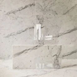 Lattialaatta Arredo Carrara C 30.5x61cm, kiillotettu, valkoinen