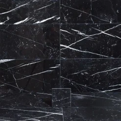 Lattialaatta Arredo Nero Marquina 15.2x15.2cm, kiillotettu, musta