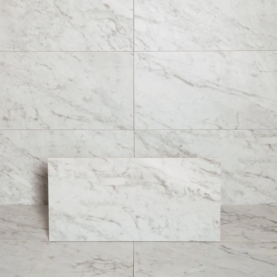 Lattialaatta Coem Marmor B Carrara 30x60cm, matta, valkoinen