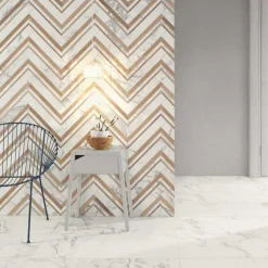 Lattialaatta Coem Marmor B Carrara 30x60cm, matta, valkoinen