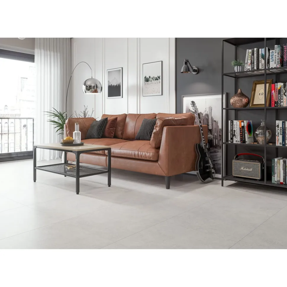Lattialaatta GoldenTile Cemento Sassolino 60x60 cm harmaa