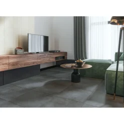 Lattialaatta GoldenTile Kassel, 60x60cm, tummanharmaa