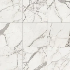 Lattialaatta Keope Elements Lux Calacatta 15x15cm, valkoinen