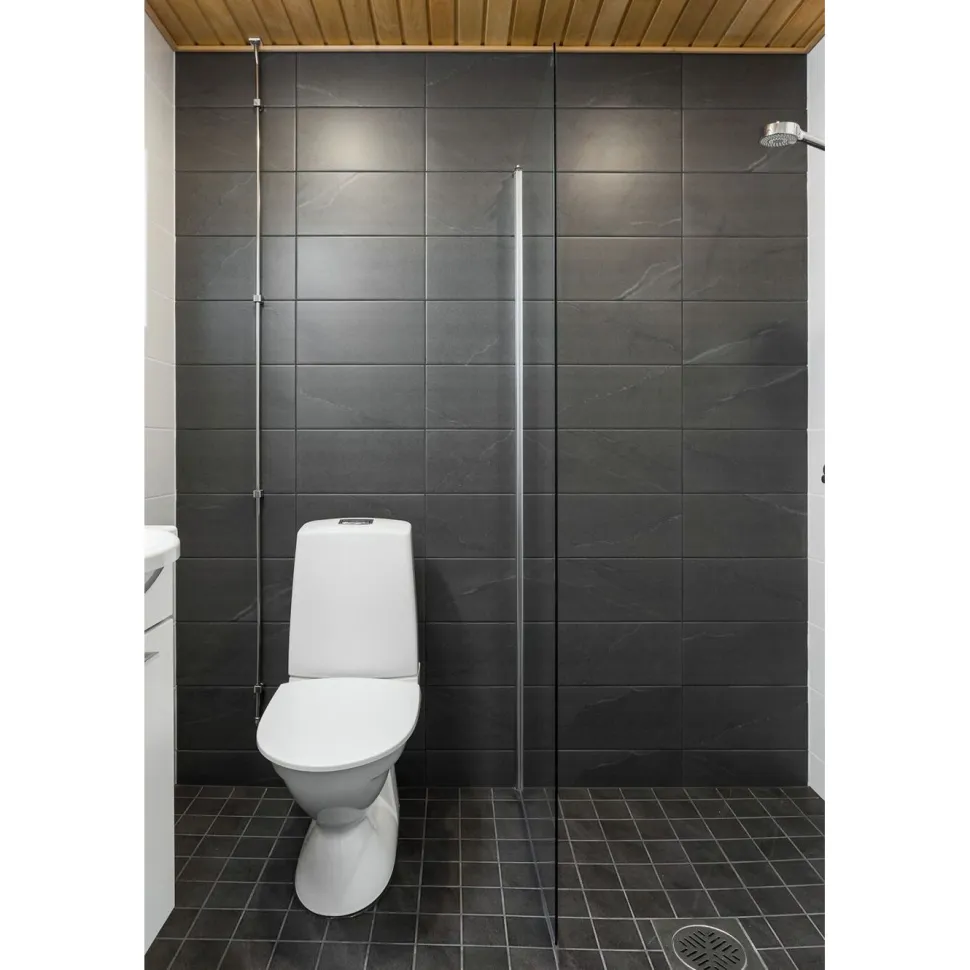 Lattialaatta Pukkila Landstone Anthracite, 10x10cm, matta, lasitettu, liimatäpläarkki