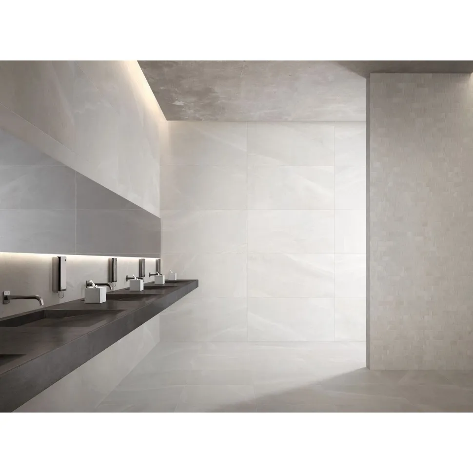 Lattialaatta Pukkila Landstone White himmeä sileä 598x598 mm