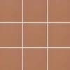 Lattialaatta Pukkila Natura Keskiruskea himmeä sileä 96x96 mm lasikuituverkossa