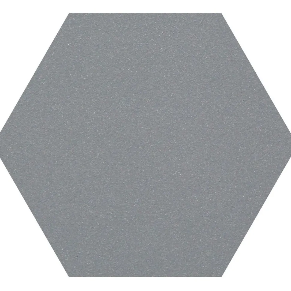 Lattialaatta Pukkila Natura 6-kulmainen Tummanharmaa himmeä sileä 115x100 mm