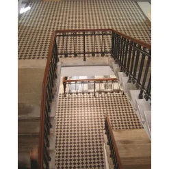 Lattialaatta Pukkila Natura Musta himmeä sileä 96x96 mm lasikuituverkossa