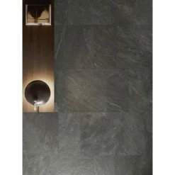 Lattialaatta Pukkila Quartziti, 60x60cm, lasitettu porcelanato, matta, rektifioitu, 04 Black