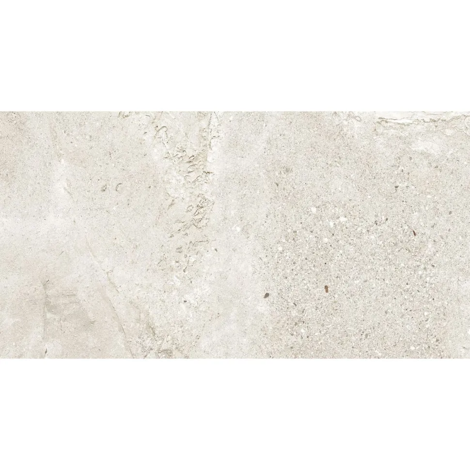 Lattialaatta Pukkila Stone Age White, 29.5x59.2cm, matta, tasapintainen
