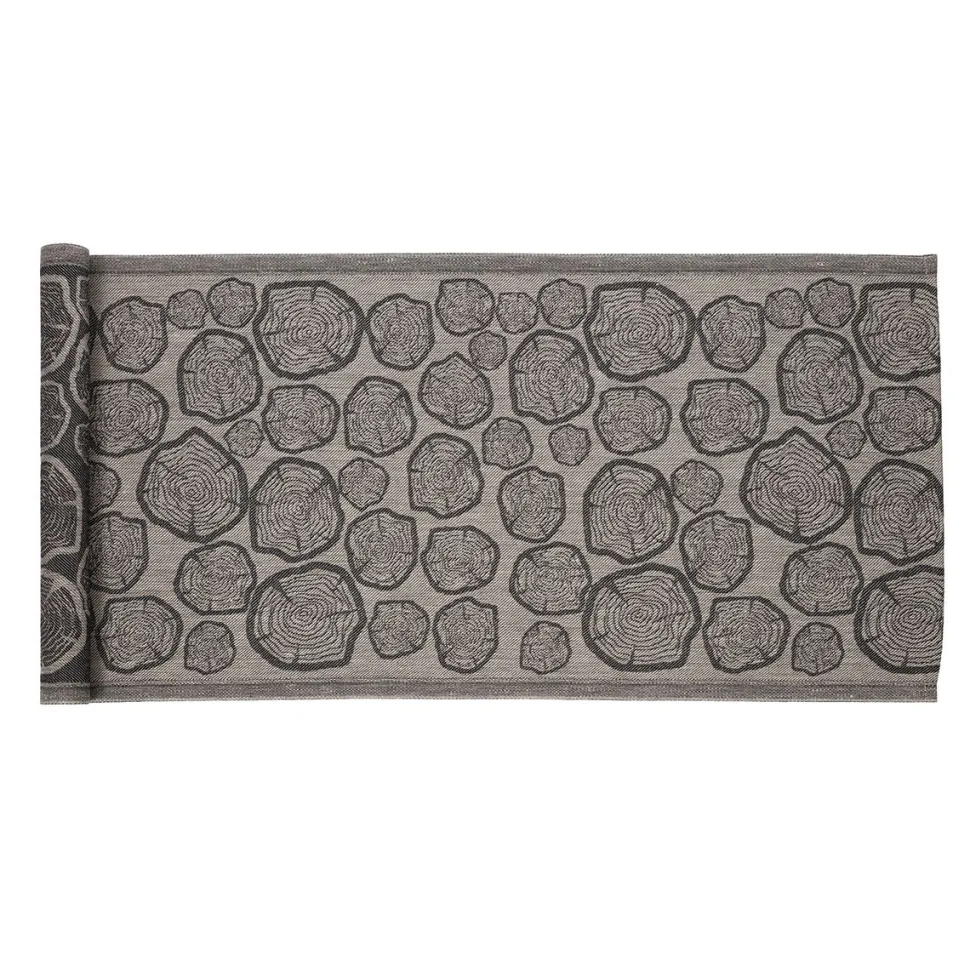 Laudeliina Jokipiin Pellava Mänty 45x160 luonnonväri/musta