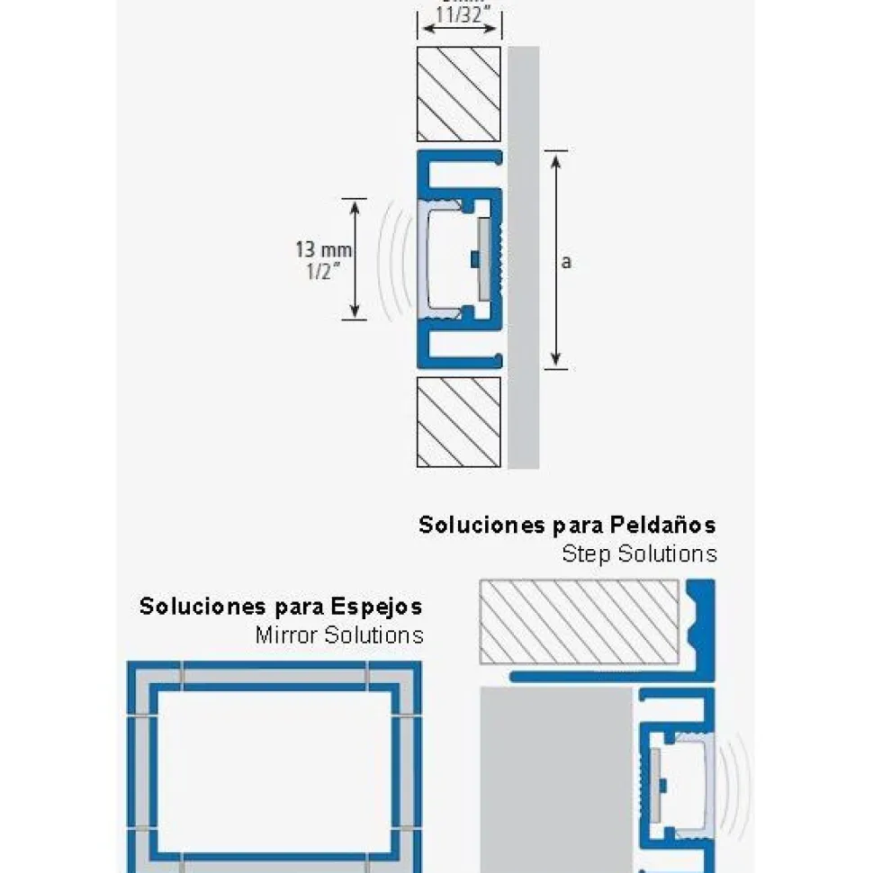 LED-boordilistan kulmapala Euroshrink ES90-301A, 90°, alumiini, eri värejä