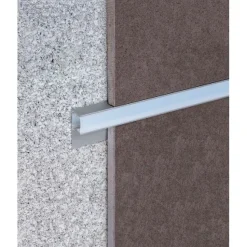 LED-boordilistan ulkokulmapala Euroshrink E-302A, alumiini, mattahopea