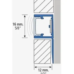 LED-boordilistan ulkokulmapala Euroshrink E-302A, alumiini, mattahopea