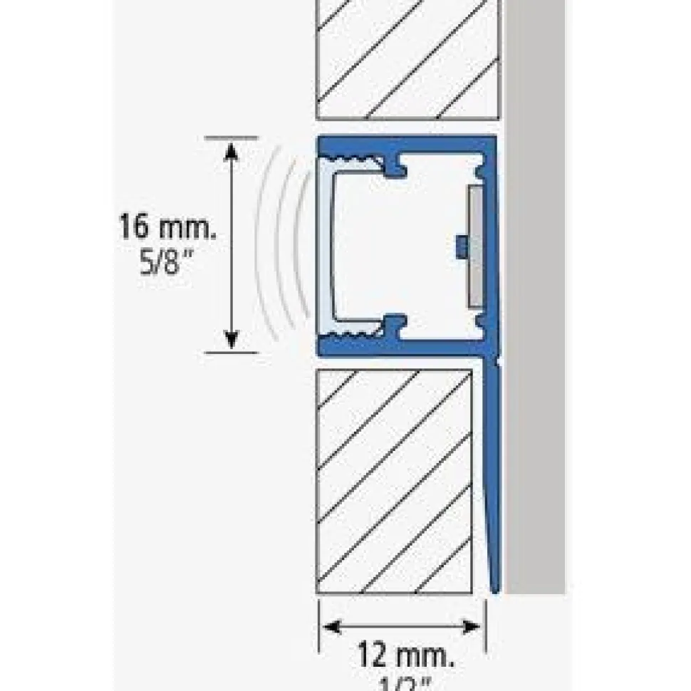 LED-boordilistan ulkokulmapala Euroshrink E-302A, alumiini, mattahopea