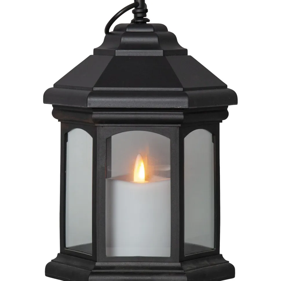LED-lyhty Star Trading Linta, 26cm, musta
