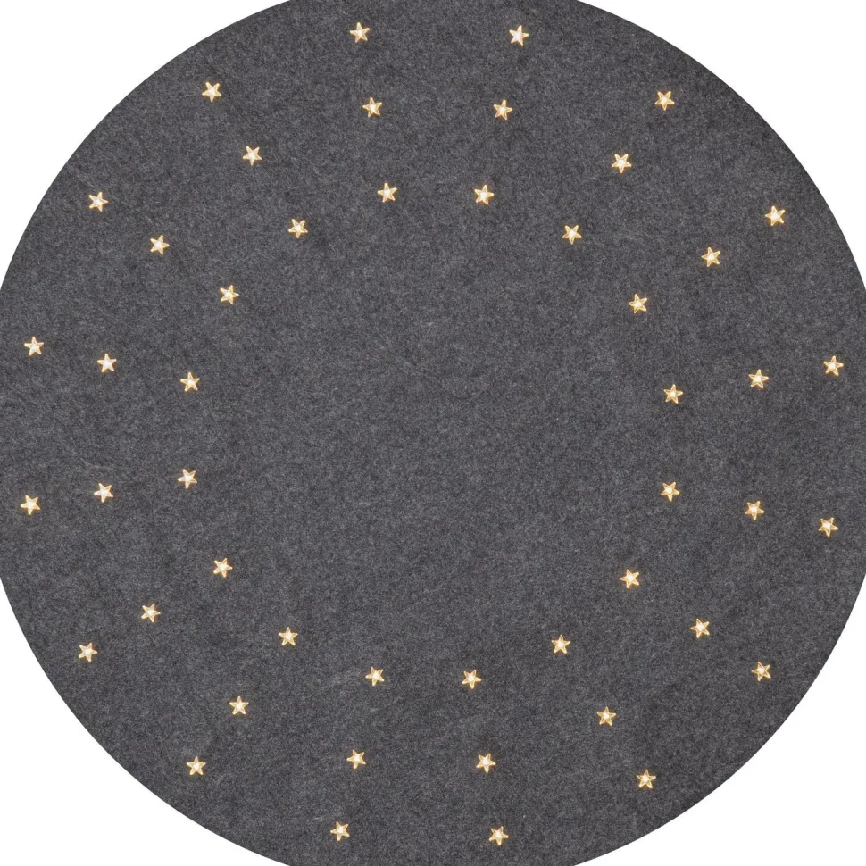 LED-valaistu kuusenalusmatto Star Trading Granne, 80cm, harmaa
