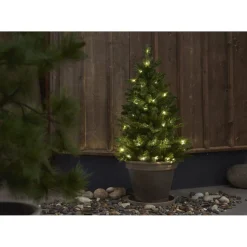 LED-valaistu joulukuusi Star Trading Byske, 90cm, vihreä