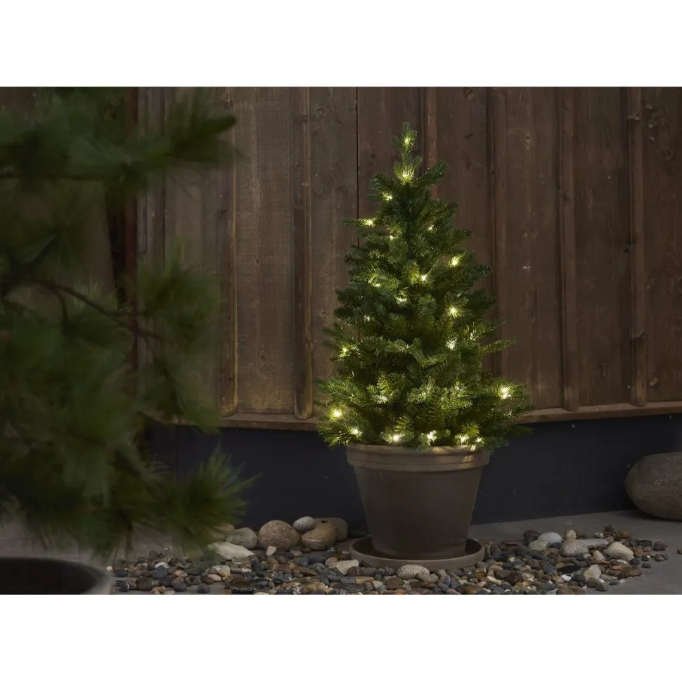 LED-valaistu joulukuusi Star Trading Byske, 90cm, vihreä