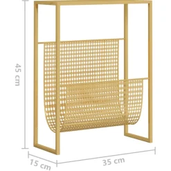 Lehtiteline musta 35x15x45 cm teräs (31668)