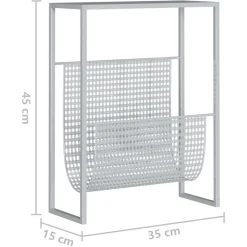 Lehtiteline musta 35x15x45 cm teräs (31668)