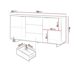 Lipasto ALMA 2D3S, beige (2255)