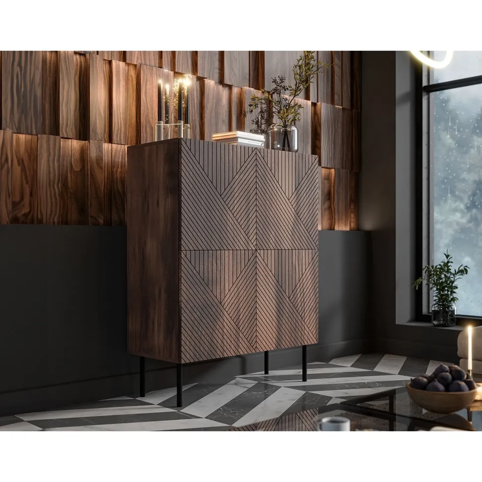 Lipasto ART DECO 4D, ruskea (2364)