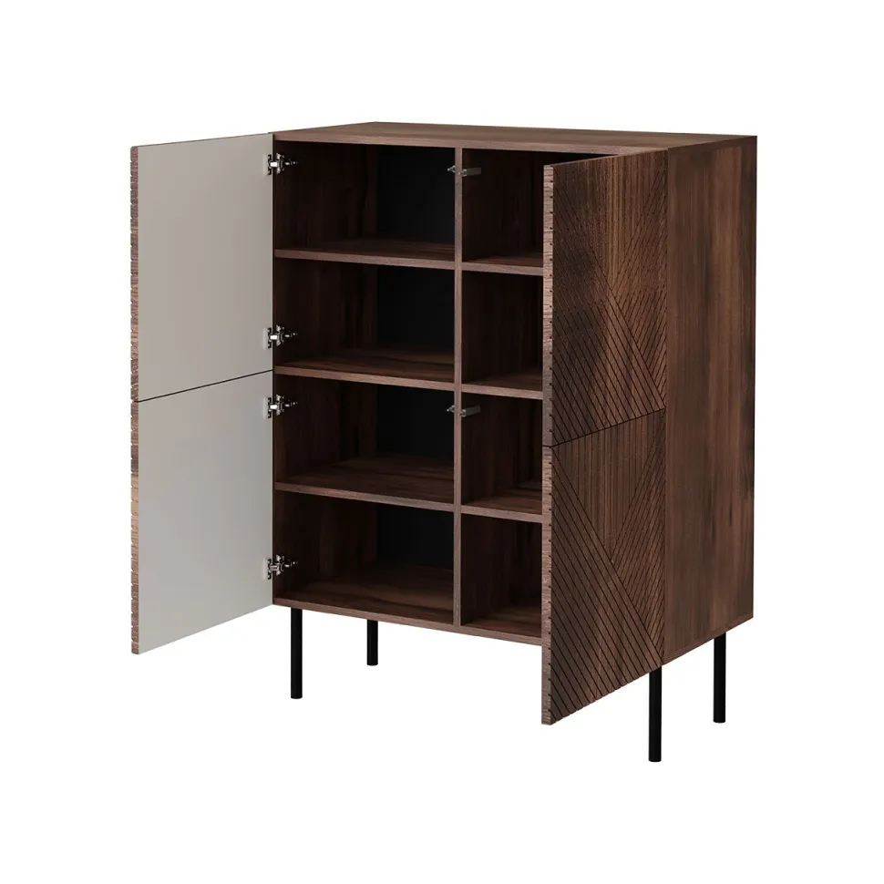 Lipasto ART DECO 4D, ruskea (2364)