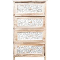 Lipasto Home4You KASEKE 4 säilytysosalla 40x29x73 cm, luonnonväri, beige