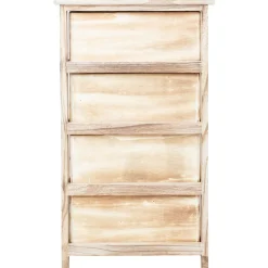 Lipasto Home4You KASEKE 4 säilytysosalla 40x29x73 cm, luonnonväri, beige